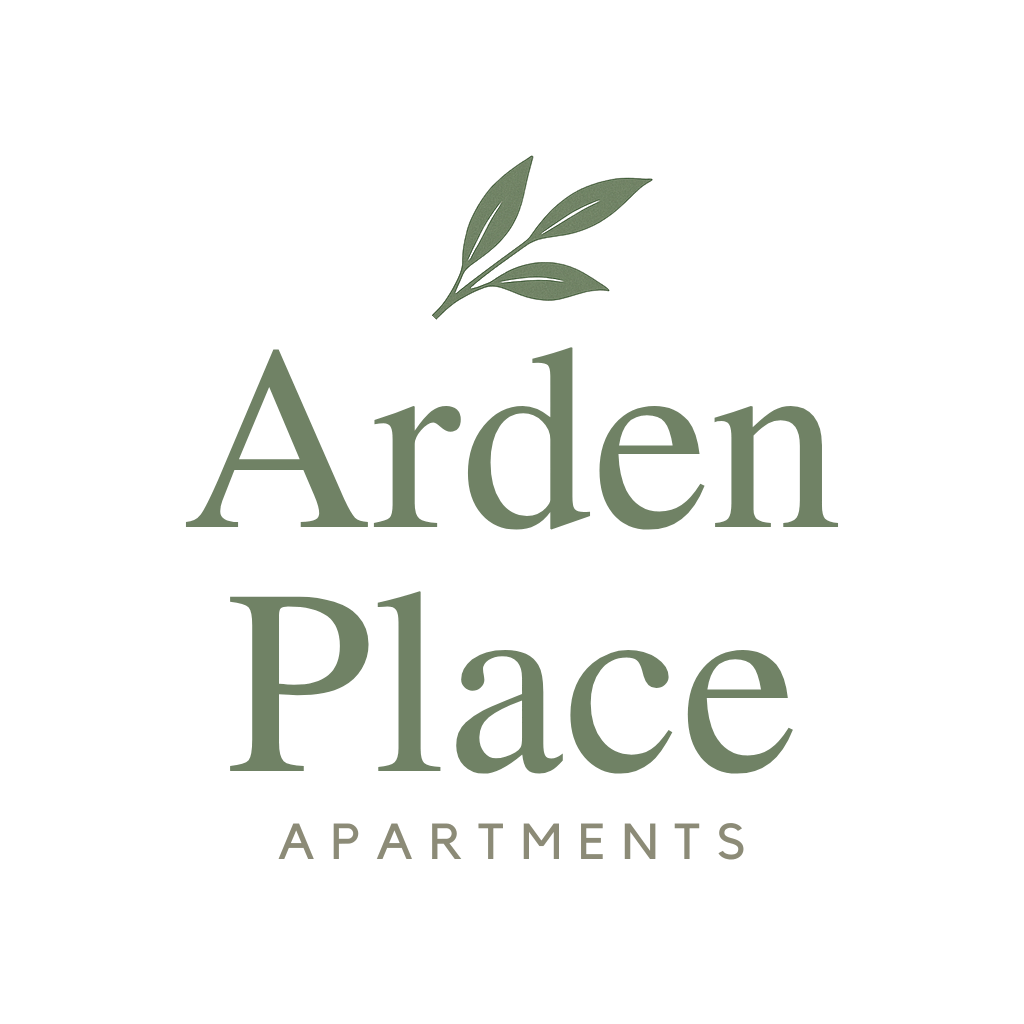 Arden Place Apartments logo with a green background.